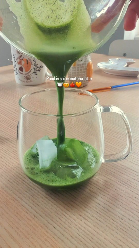 Pumkin spice matcha latte 🍵🧡

#pumkinspice #matcha #fall #matchalovers