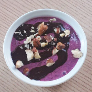 Pudding de chia aux myrtilles